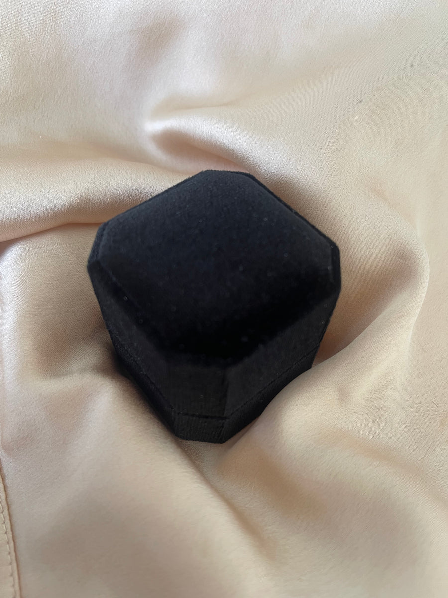 Black Velvet Ring Box