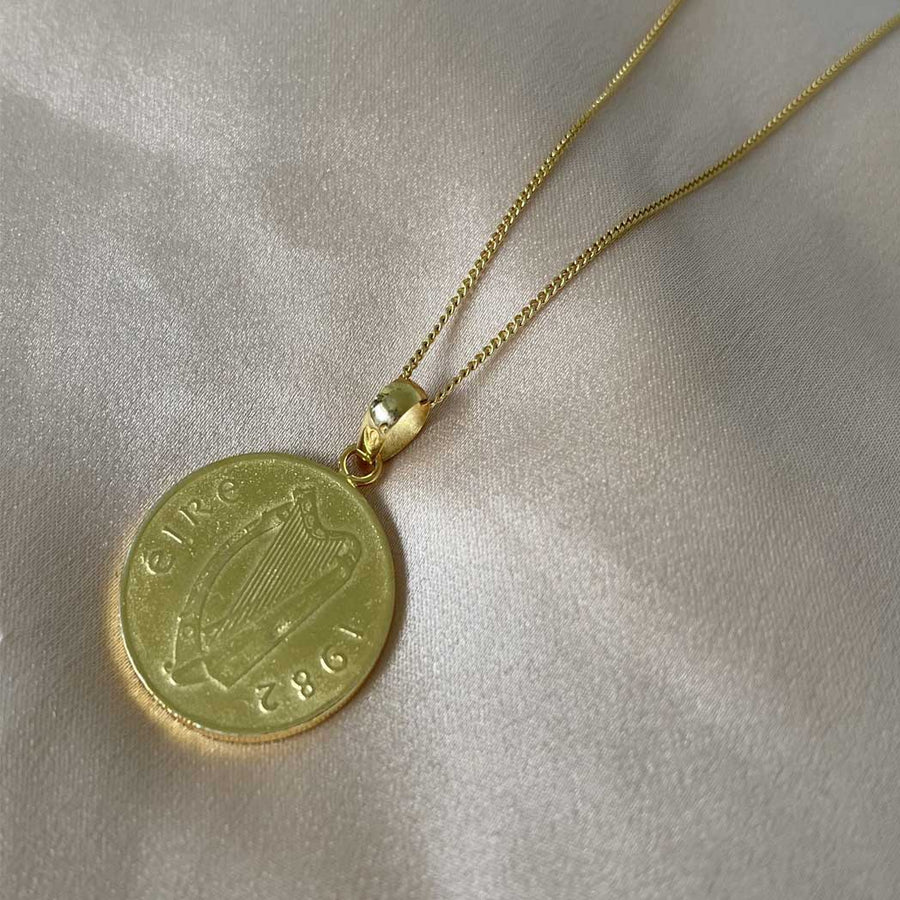Old Irish 5p Coin Necklace