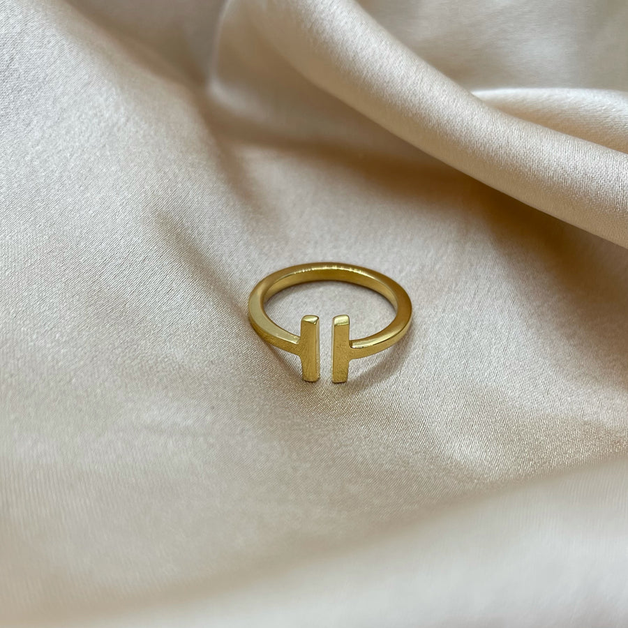 Gold T - Shape Ring