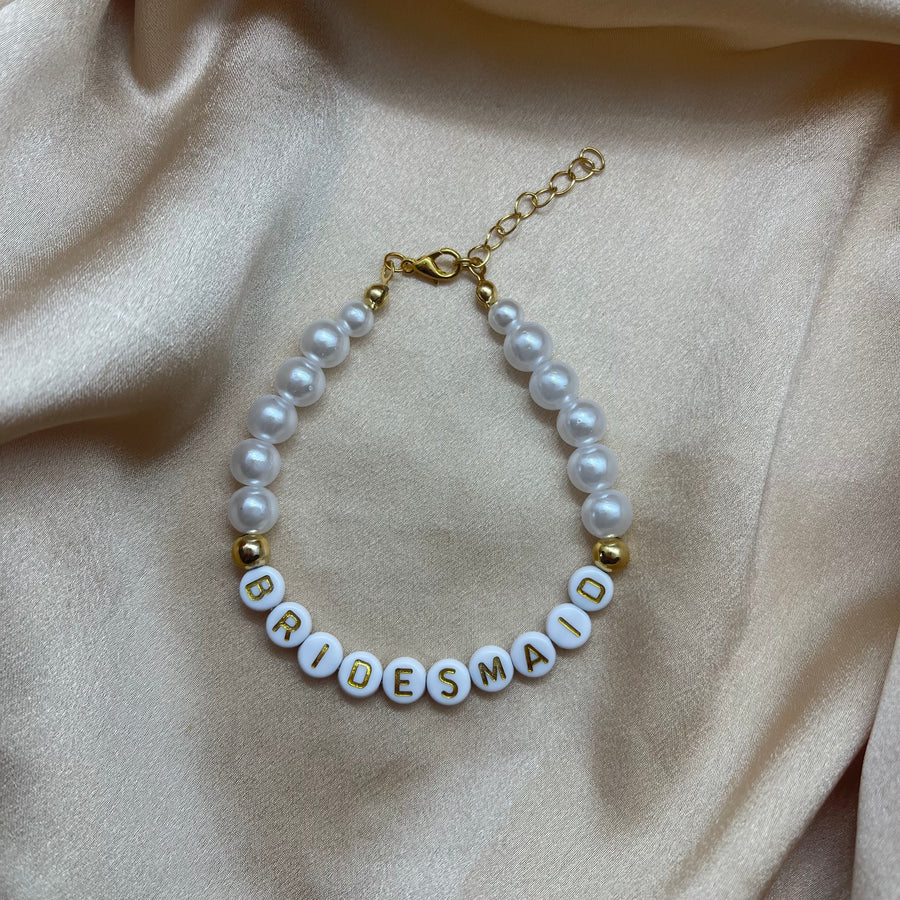 Personalised Pearl & Gold Bracelets