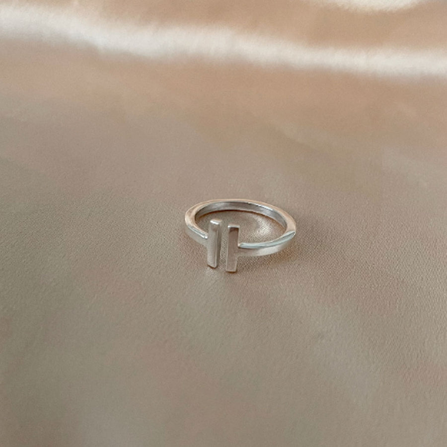 Sterling Silver T - Shape Ring